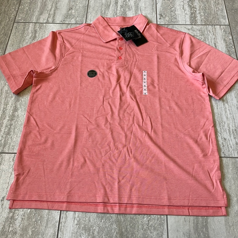 R & R ,X-LARGE,orange,collar,short sleeves for big men